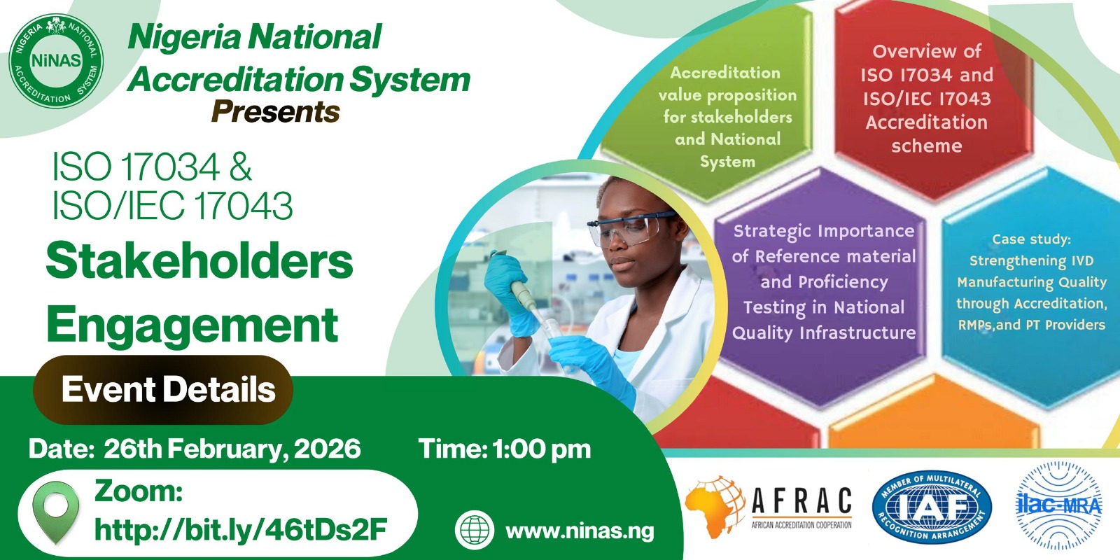 Flier for Stakeholder Engagement on ISO/IEC 17034 & 17043